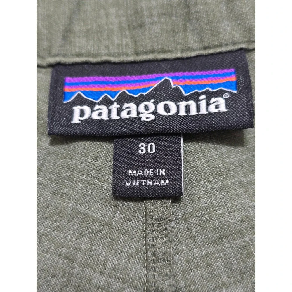 Patagonia Hampi Rock Pants Mens 30 Green Hemp Recycled Polyester Climbing Hiking